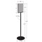 Azar Displays Double Sided Magnetic Sign Holder for Floor Portrait Black Frame on Freestanding Pedestal Base 300355-BLK - alternate 3